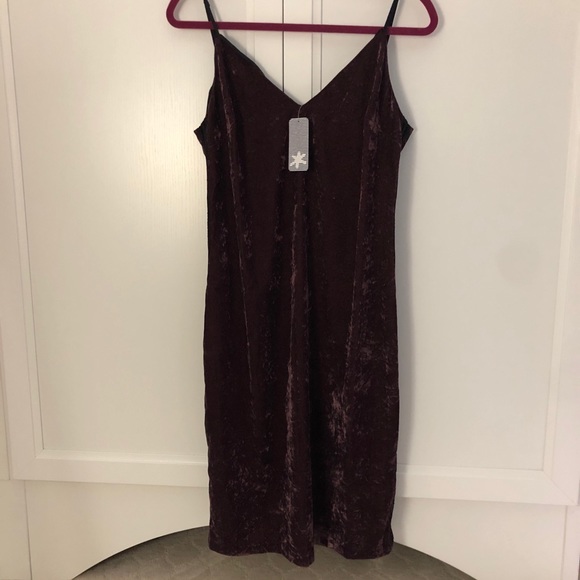 NWT! Splendid Crushed Velvet Cami Slip Dress, M - Picture 5 of 8